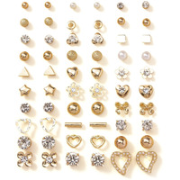 Shining Diva Fashion 30 Pairs Earrings Combo Set Latest Stylish Crystal Pearl Earrings for Women and Girls (14783er)