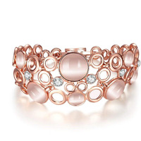 YouBella Jewellery Bracelets for Women Stylish Rose Gold Plated Crystal Bracelet Bangle Jewellery For Girls and Women (Style 3)