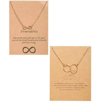 Fashion Frill Charming Infinity Butterfly Neck Wear Gold Plated Chain Necklace For Women Girls Combo of 2 Chain Pendant For Girls (Modern)