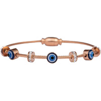 Glamlife Evil Eye Bangles for Women, Anti Tarnish Bracelet, Stylish Magnet Bracelet Kada for Women and Girls, Accessories Jewellery for Women & Girls (Rosegold)