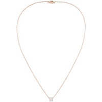 ZAVERI PEARLS Rose Gold Cubic Zirconia baguette Chain With Pendant Brass Necklace For Women -ZPFK16203
