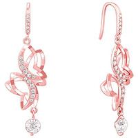 GIVA 925 Silver Rose Gold Shining Butterfly Earrings|Gifts For Girlfriend,Rakshabandhan Gift For Sister Bhabhi,Gifts For Women&Girls|With Certificate Of Authenticity And 925 Stamp|6 Month Warranty*