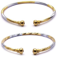 YouBella Jewellery for women Silver and Gold Adjustable Bracelet Combo of Two For Girls and Women