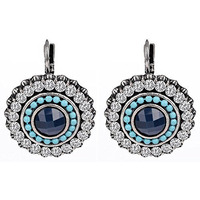 Shining Diva Fashion Oxidised Silver Stylish Earrings for Women and Girls (Blue) (9792er)