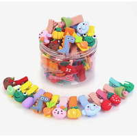 BellaStella Korean Stylish Hair Clips Cute Animal Fruit Flower and more Characters Fully Ribbon Lined For Kids And Teens Hair Accessories Pack Of 26 Pcs (Style-2)