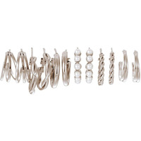 Shining Diva Fashion 6 Pairs Combo Set Latest Stylish Hoop Earrings for Women and Girls (15618er)
