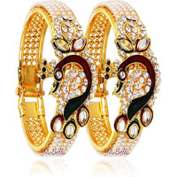 YouBella Jewellery Traditional Gold Plated Bracelet Bangle Set For Girls and Women