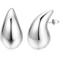 Shining Diva Fashion Latest Stylish Western Earrings for Women Girls (15818er) (Silver)