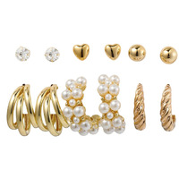 Shining Diva Fashion 6 Pairs Combo Set Latest Stylish Stud Earrings for Women and Girls (rr15850er)