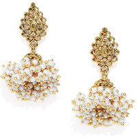 Zaveri Pearls Antique Gold Tone Traditional Jhumki Earring For Women-ZPFK7450