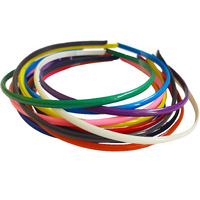 ANNA CREATIONS Set Of 12 Plastic Hair Bands for Girls & women (NARROW, MULTI COLOUR)