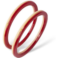 Hem Jewels by Ashok Jewellers 22kt (916) Yellow Gold Handmade Pola Bangles/Wedding Chooda/Churas for Women with Purity Certificate (Set of 2pcs) - Red White (2.6 Aani)
