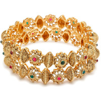 YouBella Jewellery for Women Gold Plated Bracelet Bangles for Women (2.8)