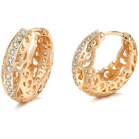Shining Diva Fashion 18k Rose Gold Plated Latest Fancy Stylish Copper Zircon Bali Earrings for Women and Girls (rrsd12844er)