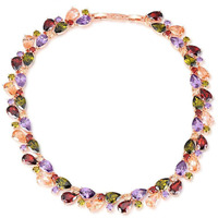 YouBella Jewellery Stylish AAA Swiss Zircon Multicolor Necklace Jewellery for Women and Girls