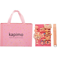 kapimo Fancy Hair Clips For Baby Girls Toddlers Assorted Stylish Fashion Hair Accessories 18 Pcs Gift Set Box (Peach)