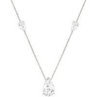 MINUTIAE Solitaire Diamond Necklace | Adjustable Elegant Stylish Charm Chain for Women (Silver)