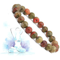 Hot And Bold Certified Unakite Stone Beads Bracelet - Reiki & Feng Shui Healing Properties For Women