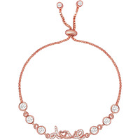 GIVA 925 Silver Rose Gold Interlocked Heart Bracelet,Adjustable Rakhi Rakshabandhan Gift For Sister Bhabhi,Gifts For Women & Girls|With Certificate Of Authenticity And 925 Stamp|6 Month Warranty*