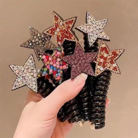 Diversa 5pcs Wire Hair Bands for Girls Kids Braided Spiral Hair Ties Cute Cartoon Ponytail Maker Elastic Braids Hair Accessories for Girls - Multicolor (Black)
