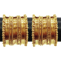YouBella Jewellery Gold Plated Bracelet Bangle Set of 2 Jewellery For Girls and Women (2.6)