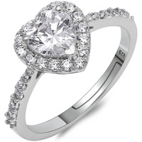 Pissara Adorable 925 Sterling Silver Valentine Day Gift Cubic Zirconia Finger Ring For Women And Girls|With Authenticity Certificate, 925 Stamp & 6 Months Warranty (Lr104651)