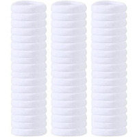 Elina 60 White Colour Elastic Hair Rubber Band Ponytail Holders Long Lasting Allday Wear School, Cotton Stretchable Hair Ties, Buns Headbands, Accessory for Women, Girls (Pack of 60)(white)