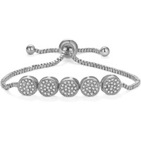Yellow Chimes Bracelet for Women and Girls White Crystal Bracelets for Women and Girls | Silver Toned Adjustable Chain Bracelet for Girls Tennis Bracelet | Birthday Gift For girls and women Anniversary Gift for Wife