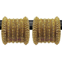 YouBella Fashion Jewellery Traditional Gold Plated Bracelet Bangles set For Girls and Women (2.4)