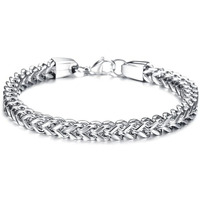 Fashion Frill Silver Bracelet For Boys Criss Cross Stainless Steel Bracelet For Men Boys Love Gifts Mens Accessories Bracelets