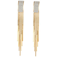 Shining Diva Fashion Italian Designer Collection Gold Plated Drop Earrings for Women (Golden)(9751er)