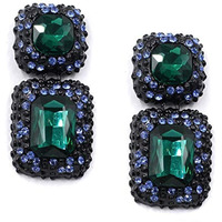 YouBella Jewellery Earrings for women Crystal Earrings for Girls and Women (Green)