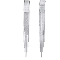 Shining Diva Fashion Latest Silver Metal Traditional Stylish Tassel Earrings for Women (10487er)