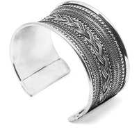 YouBella Jewellery Oxidised Silver Cuff Bracelet Bangle for Girls and Women (Style 1)