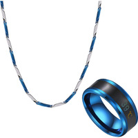 Fashion Frill Mens Double Coated Popular Stainless Steel Silver Chain For Men Boys Girls Stylish Necklaces Silver Chain Anniversary Love Gift For Husband Unisex Chains 22 Inches (Chain & Ring Combo)
