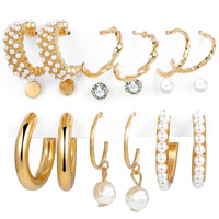 YouBella Jewellery Celebrity Inspired Gold Plated Earrings Combo for Girls and Women (Style 8)