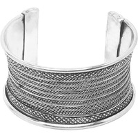 YouBella Jewellery Oxidised Silver Cuff Bracelet Bangle for Girls and Women (Style 2)
