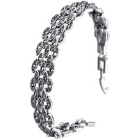 Shining Diva Fashion Jewellery Oxidised Silver Stylish Bracelet for Women & Girls (Silver)(8677b)