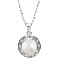 GIVA 925 Silver Classic Freshwater Pearl Necklace | Rakhi Rakshabandhan Gift for Sister Bhabhi, Gifts for Women & Girls | With Certificate of Authenticity and 925 Stamp | 6 Month Warranty*