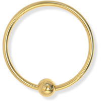 SJ SHUBHAM JEWELLERS 18k Gold Thin Tiny Hoop Nose Ring Nath, Simple & Beautiful Nose Pin For Women & Girls nose rings for pierced nose (Gold 18K 10MM)
