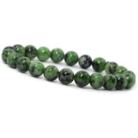 Young & Forever Gift Certified Reiki Crystal Semi Precious Gemstone Ruby Zoisite for Learning Individuality and Connectedness Healing Stone Stretch Bracelet for Men Women