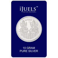 iJuels 999 Fine Silver BIS Hallmarked 10gm Silver Coin. Temper Proof Pack (10 Gram Silver Coin  1 Piece)
