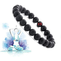 Hot And Bold Womens Natural Onyx Reiki Feng-Shui Crystal Gem Stone Beads Bracelets.