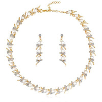 Shining Diva Latest Pearl Design Necklace Jewellery Set for Women (Design03-gold) (12038s)