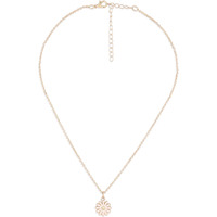 ZAVERI PEARLS White Enamel Contemporary Flower Pendant & Chain For Women-ZPFK16226