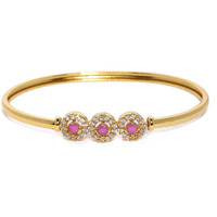 ZAVERI PEARLS Gold Plated Cubic Zirconia Studded Kada For Women-ZPFK9212
