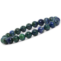 Young & Forever Gift Certified Reiki Crystal Semi Precious Gemstone Azurite Bracelet Clarity and Warrior Spirit Energy Healing Stone Stretch Bracelet for Men and Women