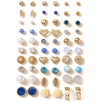 Shining Diva Fashion 30 Pairs Earrings Combo Set Latest Stylish Crystal Pearl Earrings for Women and Girls (14854er)