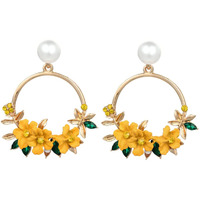 YouBella Jewellery for women Gold Plated Floral Earings Earrings for Girls and Women (Yellow)
