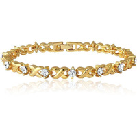 Mahi Gold Plated Twist & Shine Bracelet o fAlloy With Crystal For Women BR1100126G